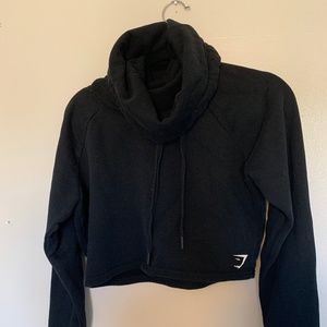 Gymshark black cropped hoodie